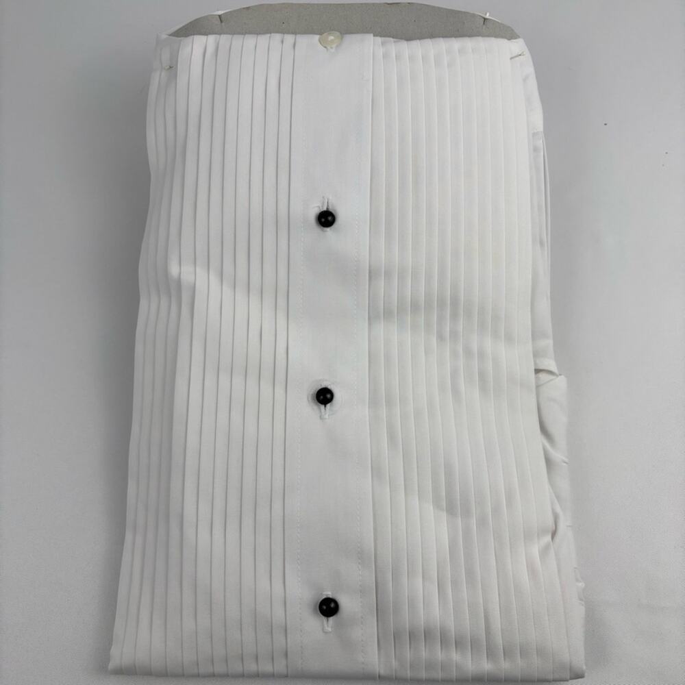 NWT Tuxedo Formal Attire Button Up White Dress Shirt Long Slv, XL3 17-17.5 32/33 - Picture 4 of 8